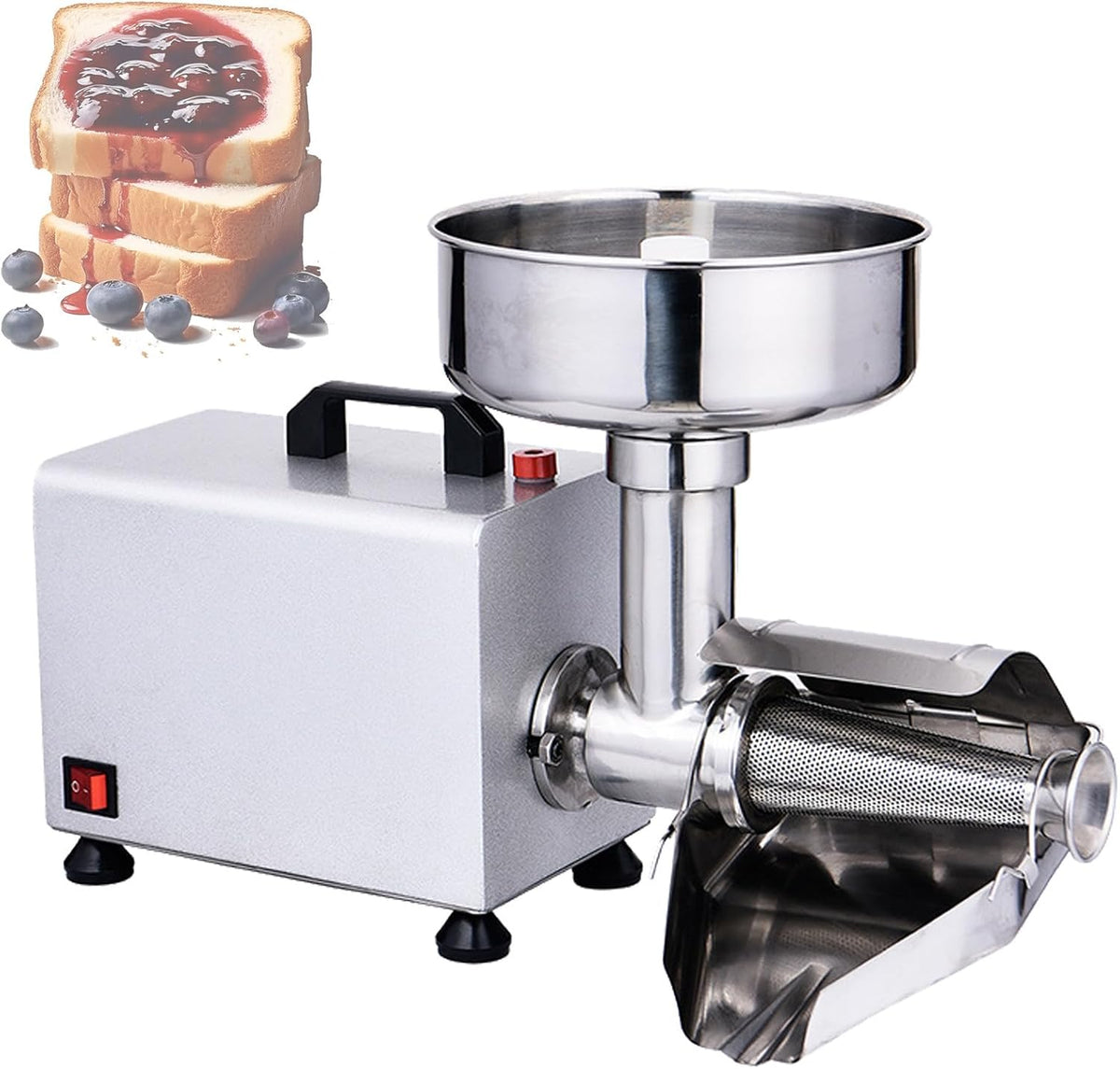 Pnpaea presse-agrumes, 490 × 230 × 345 mm, 450 W, 110/220/240 V, Acier inoxydable, Argenté, Usage Professionnel Et Domestique Shell