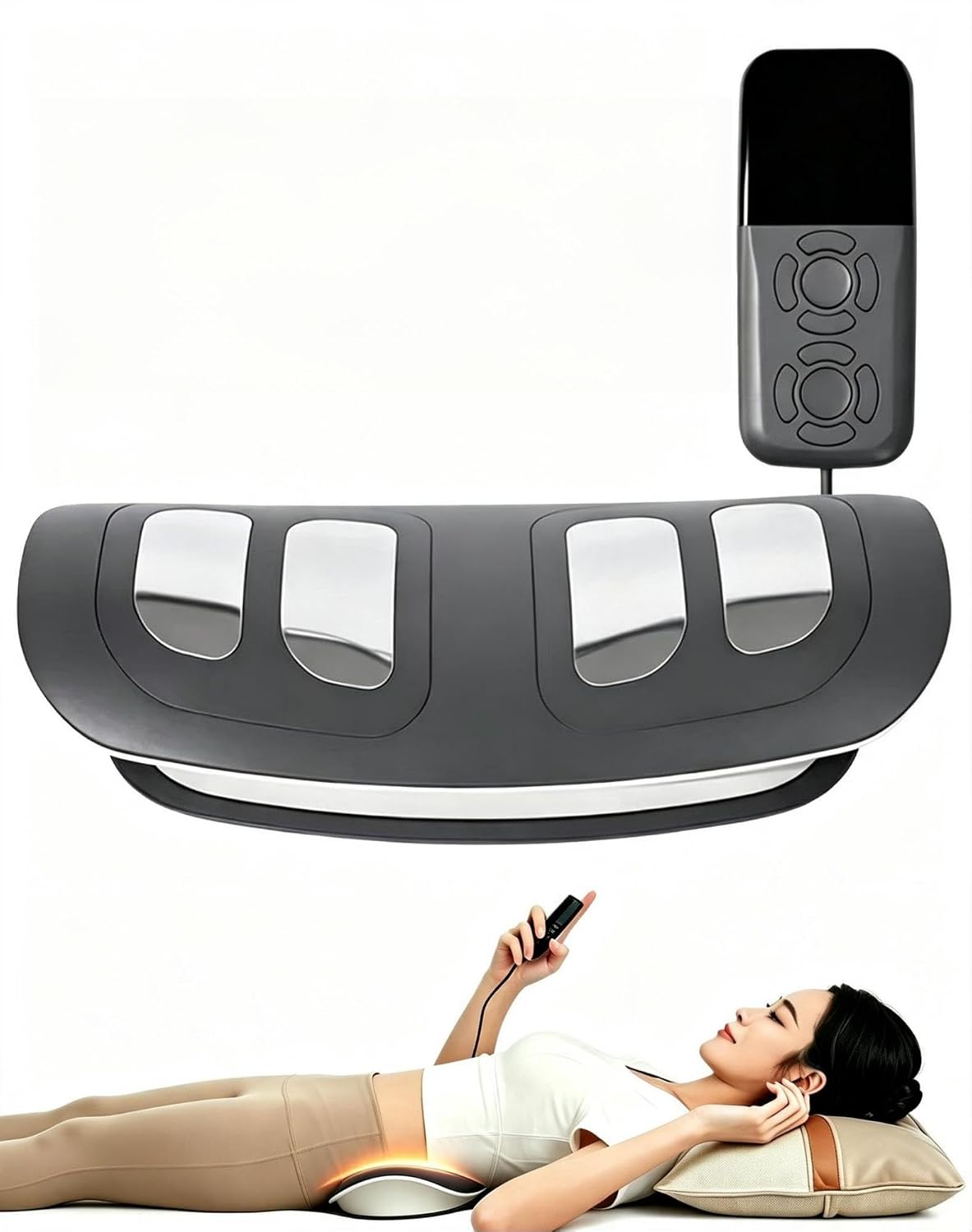 Thermorelief appareil de massage, Gris, Pro 5-in-1 At-Home Back Therapy Masseur Lombaire Électrique ( )