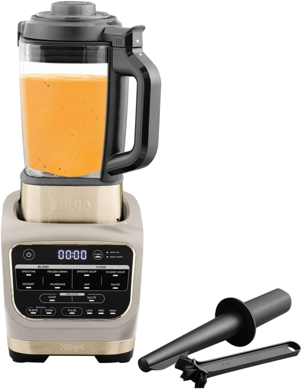 NINJA blender, 1.7 L, 1000 W, Noir, Foodi Mixeur & Soupe, 10 Programmes Auto-iQ, Verre HB150EUSTGD, Mixeur Chaud et Froid