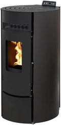 Interstoves Chauffage aux granulés, Noir, Poêle à granules LEANDRO 9 Etanche
