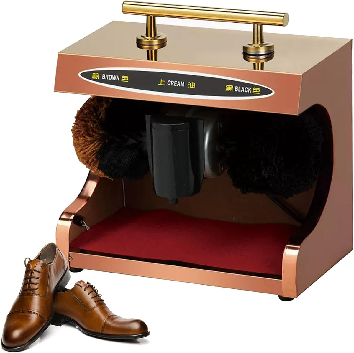 Miuxe Brosses à chaussures, Noir, Kit De Nettoyage De Cirage De Chaussures Publiques en Titane Tout Moment