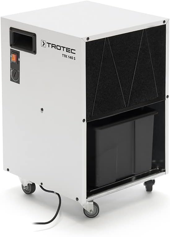 TROTEC déshumidificateur, 40 l, 140 m, 350 m, Blanc, TTK 140 S (max. /jour), Taille recommandée de la pièce jusqu'à ²/ ³