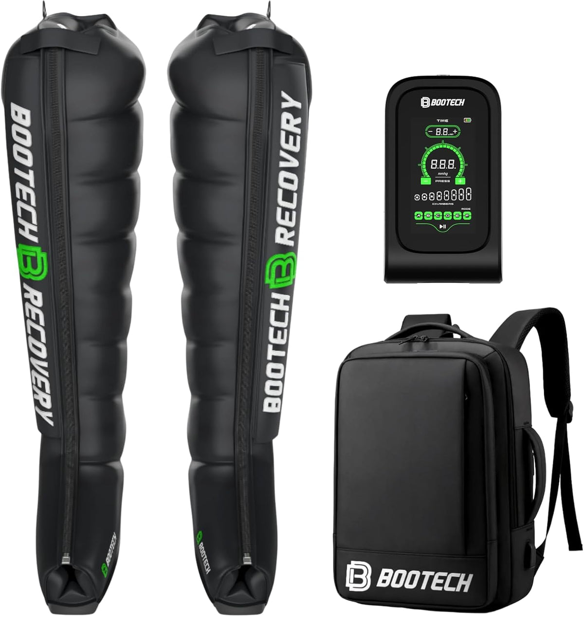 BOOTECH appareil de massage, Gris, Pressothérapie professionnelle pour maison à 8 chambres, bottes de pressothérapie