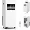 MIRRSSET climatiseur portable, 10,6 × 10,6 × 22,8 pouces, ≤45 dB(A), 7000 BTU, 45 dB, 20 m, Blanc, Climatiseur Mobile