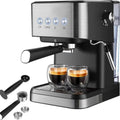 Hydravex machine à café, 18,5 x 28 x 26,4 cm, 1050 W, Noir/Argenté, Automatique, Machine à Expresso à Grains avec 4 Recettes à Une Touche