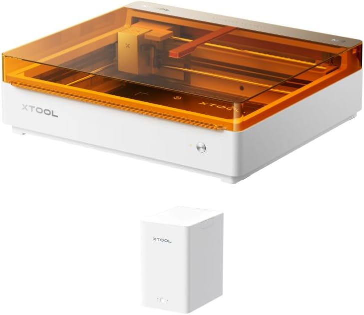 xTool purificateur d'air, 10 W, Blanc, M2 Graveur Laser, Double Caméra, Sécurité de Class 1, Machine de Gravure Laser pour Stickers DIY sur Bois