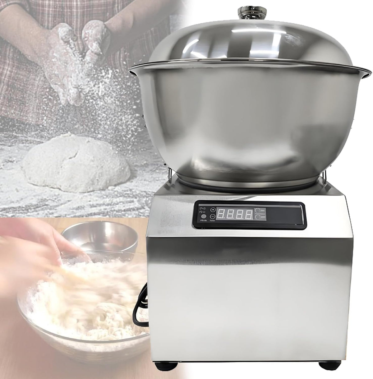 DOZPAL robot pâtissier, 5 kg, 8 kg, 5 kg, Noir, sur Socle pour pâtes à Pain, Pizzas et raviolis