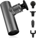 Pulsio appareil de massage, Argenté, Mini pistolet de massage, Air avec corps en aluminium, silencieux, autonomie de 2 mois