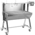 BBQ-TORO rôtissoire, 60 kg, Argenté, Grill à cochon de lait mobile en acier inoxydable, barbecue tournebroche
