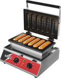 crosson gaufrier, 1600 W, Argenté, Machine à Gaufres Pour Corn Dogs Commerciale