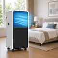 climatiseur portable ZYANBIN, 12000 BTU, 3200 W, Blanc, Climatiseur Mobile, Silencieux, Flux d'air sur 120°
