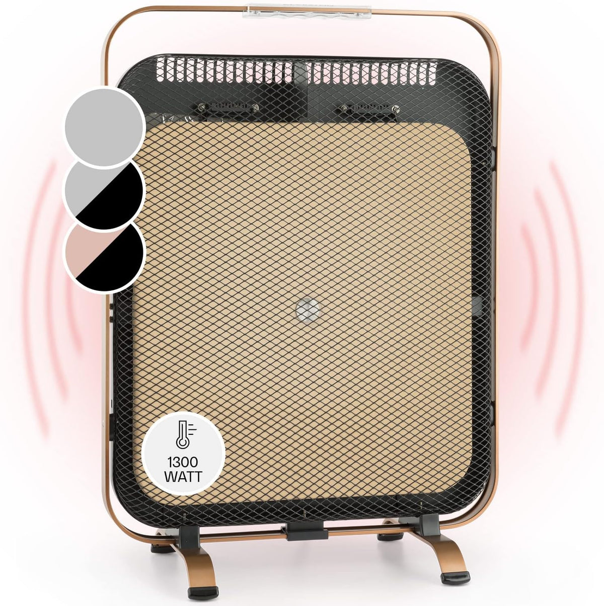KLARSTEIN Radiateurs électriques, 1300 W, Gris, Radiateur Infrarouge, Chauffage Infrarouge, Chauffage Portable en Aluminium