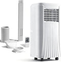 climatiseur portable Pvxa, 33 × 28 × 68 cm, 220 V/50 Hz, 28 M, 000 Btu, ABS, blanc, Climatiseur Et DéShumidificateur 3-en-1 pour des PièCes Jusqu'à ²
