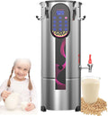 GTANND Mousseurs à lait automatiques, 6 L-11 L, 110/220 V, 18 L, Acier inoxydable 304, Argenté, entièrement Automatique et Intelligente