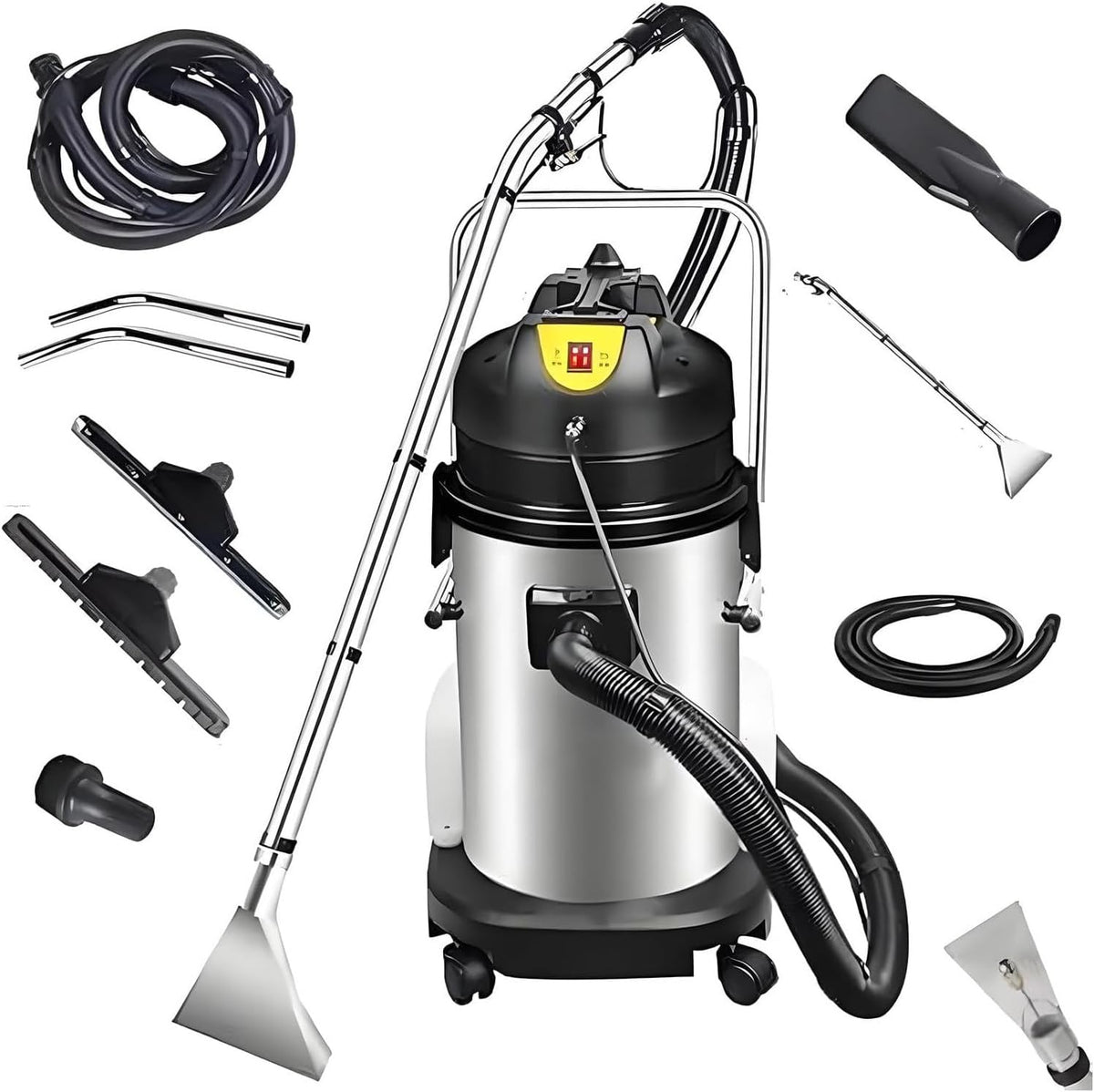 WEIZIIA canapé, 220–240 V, 1034 W, 20 L, 10 L, Gris, Nettoyeur Moquette Professionnel 3-en-1, Injecteur Extracteur