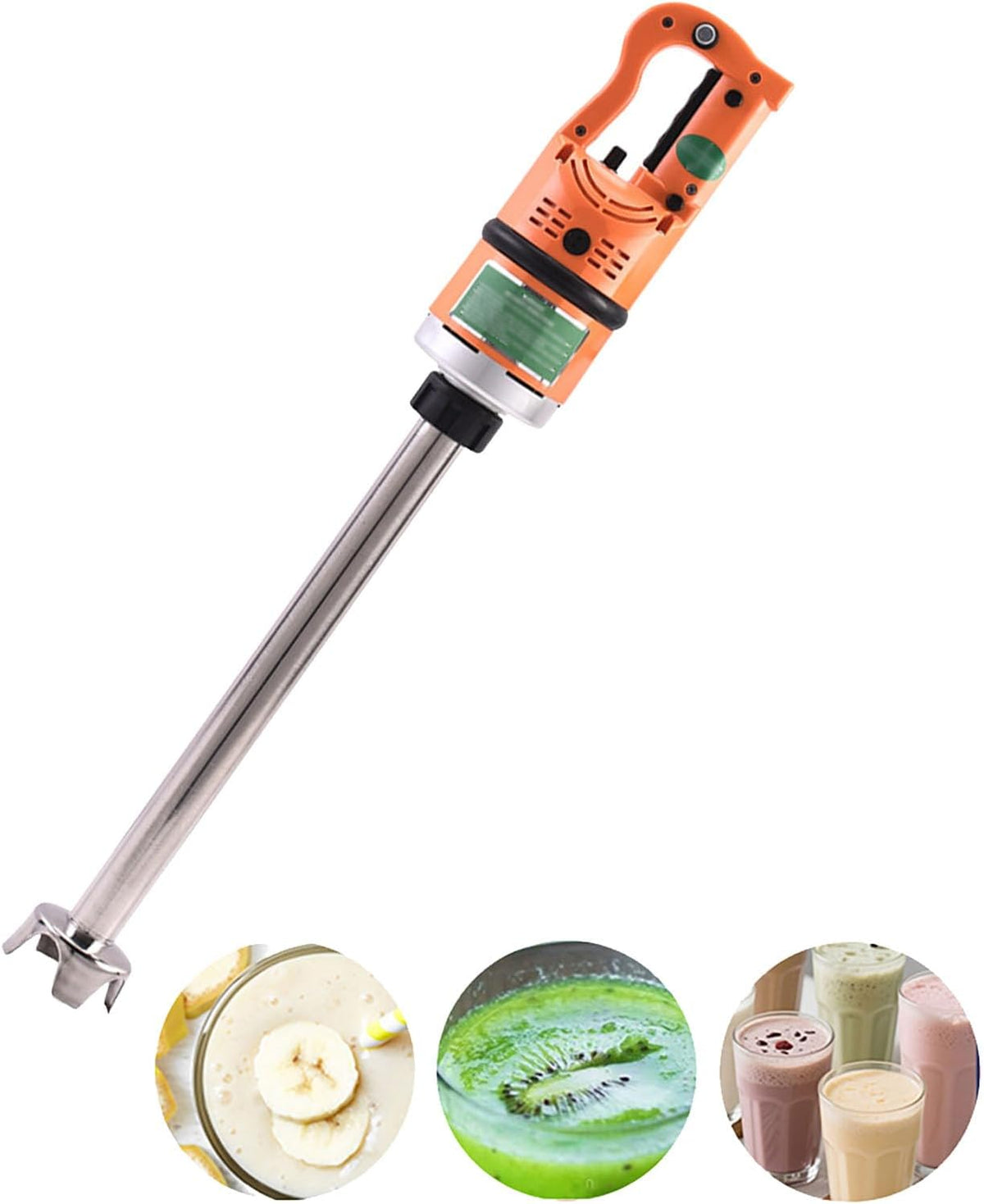 Mixeur blender, 1 000 W, 1000 W, 450 Mm, Acier inoxydable, Noir, Plongeant Professionnel, Tige De Et Vitesse Variable