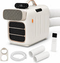 HCAUYNN climatiseur portable, 49 × 26,4 × 33,5 cm, 420 W, 40–45 dB, 1400 W, 45 dB, Blanc, Climatiseur Mobile, Puissance Nominale Cooling+Heating