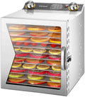 PtaTritious déshydrateur alimentaire, Noir, Professionnel 12/18 Plateaux, déshydrateur électrique, Température Réglable 30-90 ℃ Minuterie 12 h 12Layer