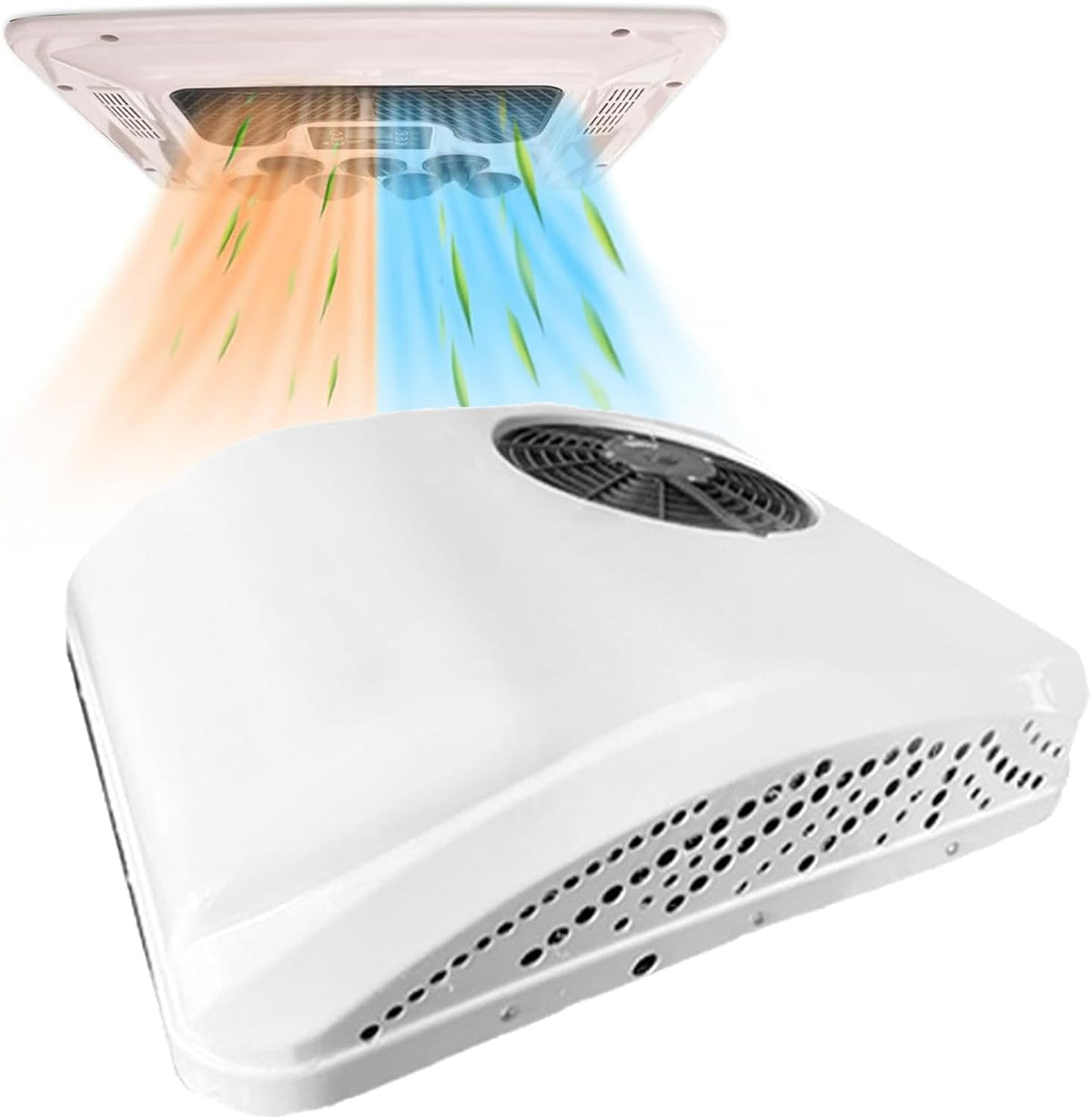 Cplsntaeam Climatiseurs, 12 V, 24 V, 48 V, 220 V, 115 V, Blanc, Climatiseur de toit pour camping-car, fourgonnette