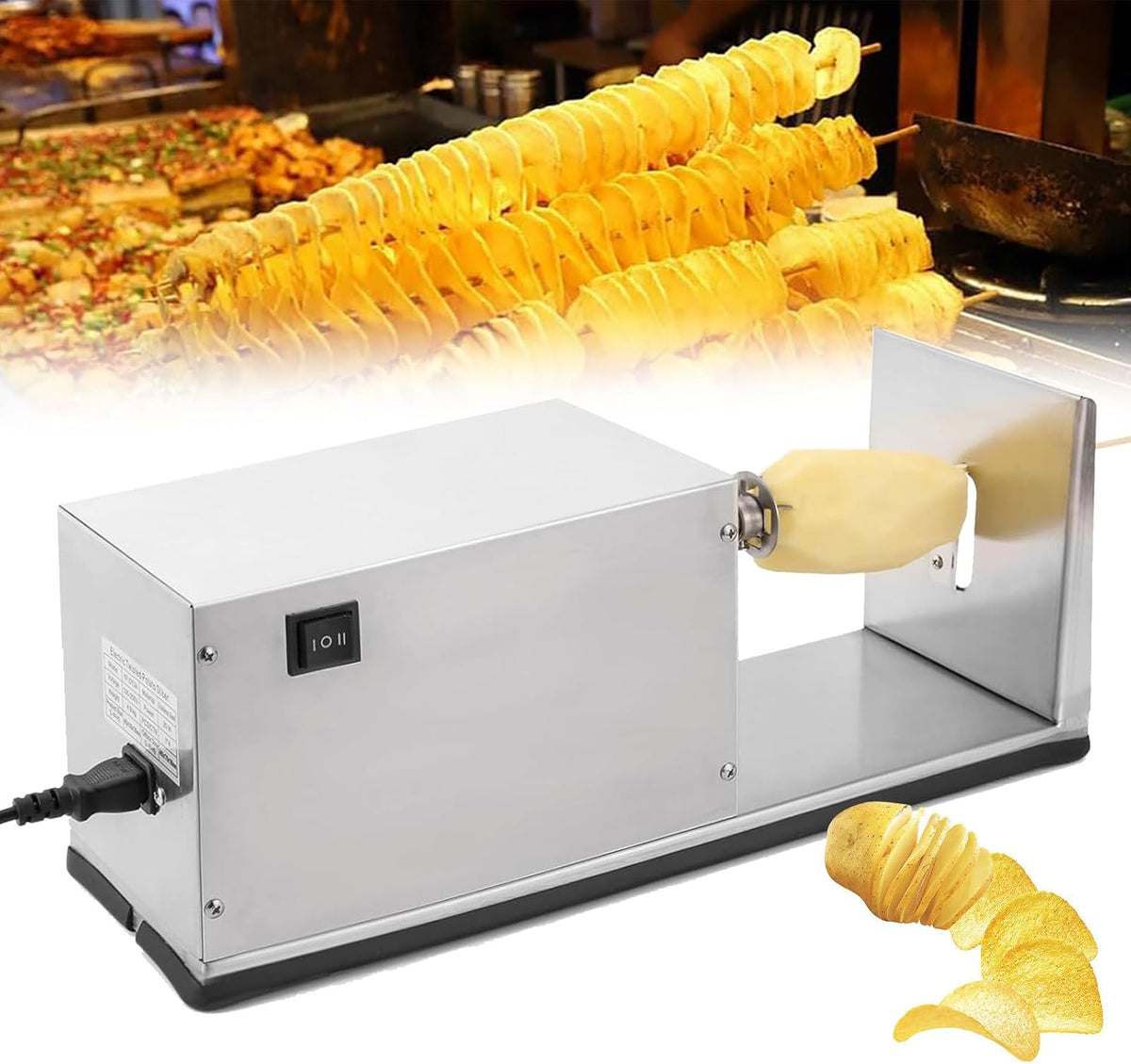 Beachtiful trancheuse électrique, 50 W, 110 V/220 V., Argenté