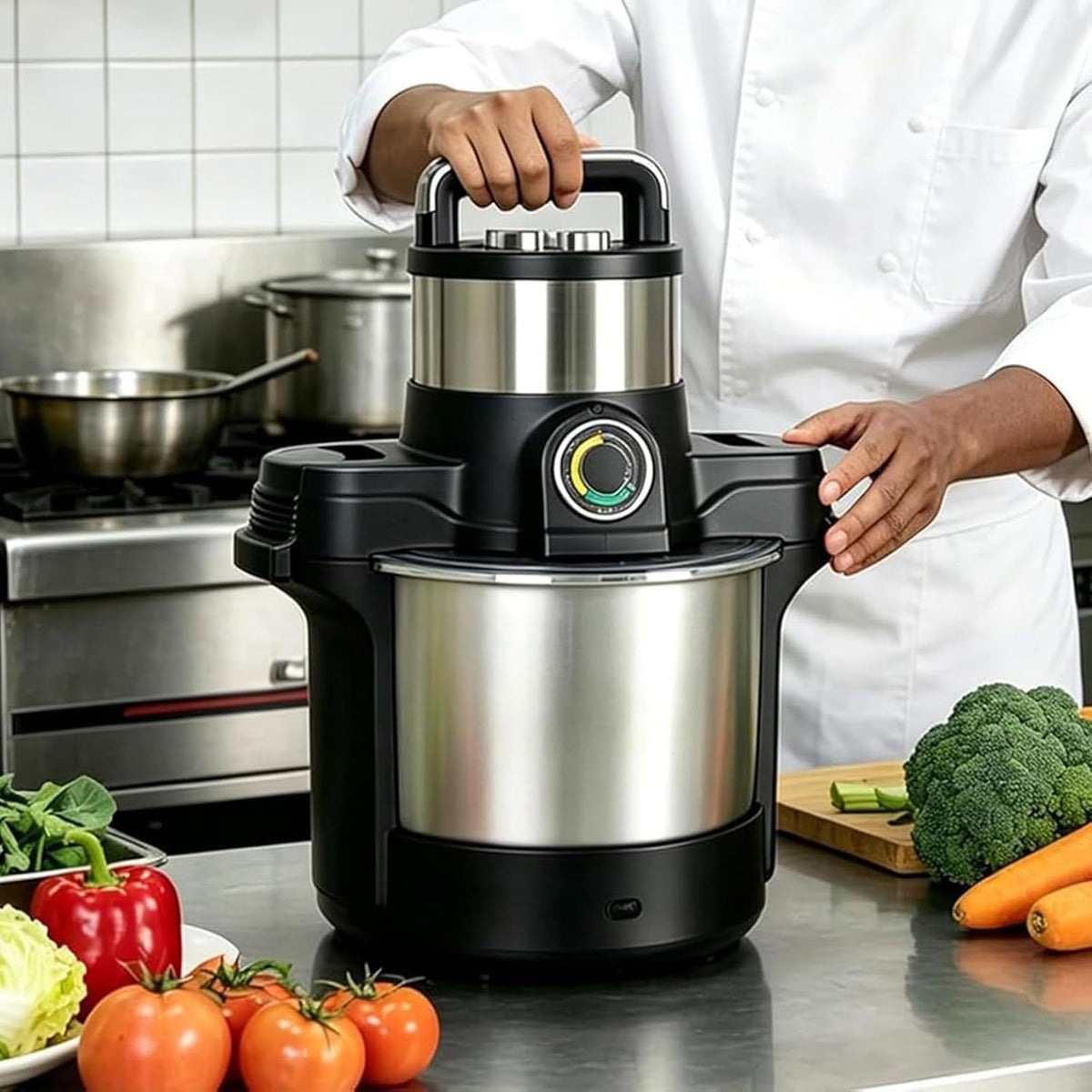 JOSBY Outils manuels et électriques, 6l, 1600w, Noir, Robot Culinaire Automatique, Multifonction avec Minuterie