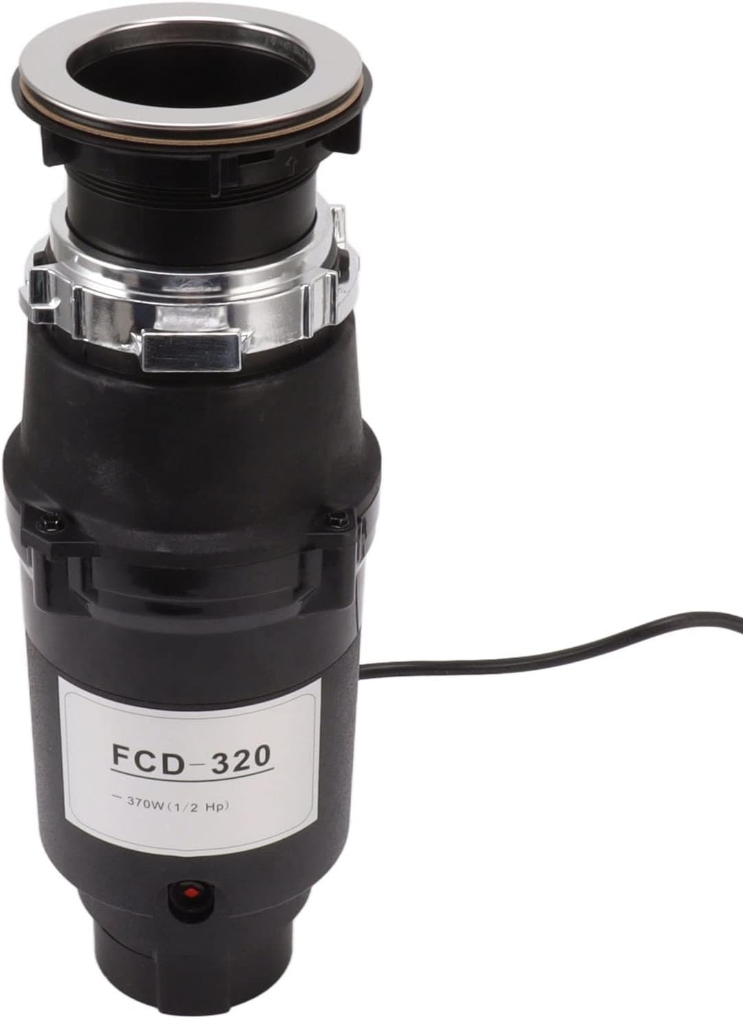 OEBUAFI broyeur, 1050 ml, 370 W, Argenté, de Déchets Alimentaires, Broyage en Acier Inoxydable et Système de Réinitialisation de Surcharge