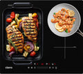 CIARRA table de cuisson, 60 cm, 7200 W, Noir, Plaque de Cuisson à Induction 4 Feux Zone Flexible, Fonction Boost