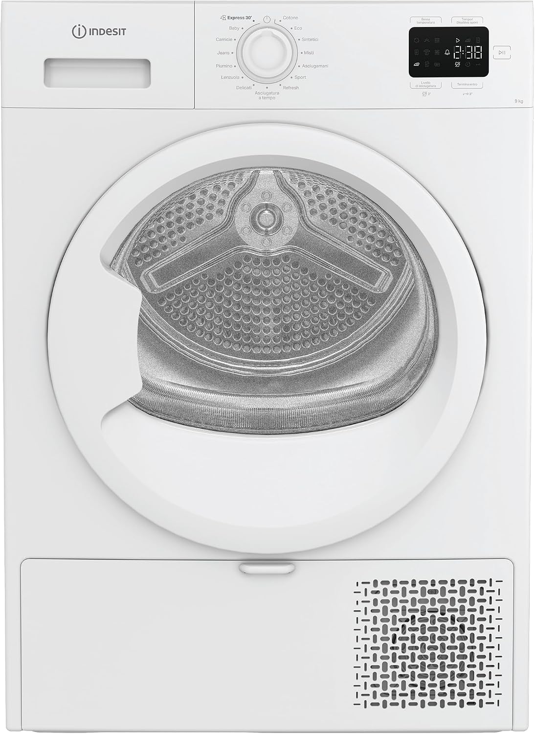 Indesit Sèche-linges avec pompe à chaleur, 9 kg, 84,6 x 59,8 x 60,7 cm, Blanc, C YD 92D WW IT Sèche-linge à pompe à chaleur