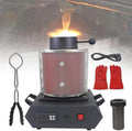 Oiyekntd Machine à fondre, 3 kg, Argenté/Rouge, Four de fusion électrique pour or et argent, outil de fonderie et de fabrication de bijoux