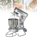 Robot robot pâtissier, 10 L, 5 L, Argenté, Pâtissier Professionnel, Batteur sur Socle Acier Inoxydable avec 3 Accessoires (Crochet