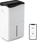 GOPLUS déshumidificateur, 50 L, 60 m, 5 L, Blanc, Deshumidificateur d air /Jour Portable avec Roues pour Chambre