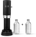 aarke Machines à eau pétillante et sodas, 80 cl, Noir/Argenté, Carbonator Pro, Machine à Soda avec Bouteille en Verre