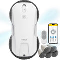 Fmart nettoyeur de vitres, Noir, T11 Robot avec 10 chiffons, navigation intelligente, télécommande, toutes les