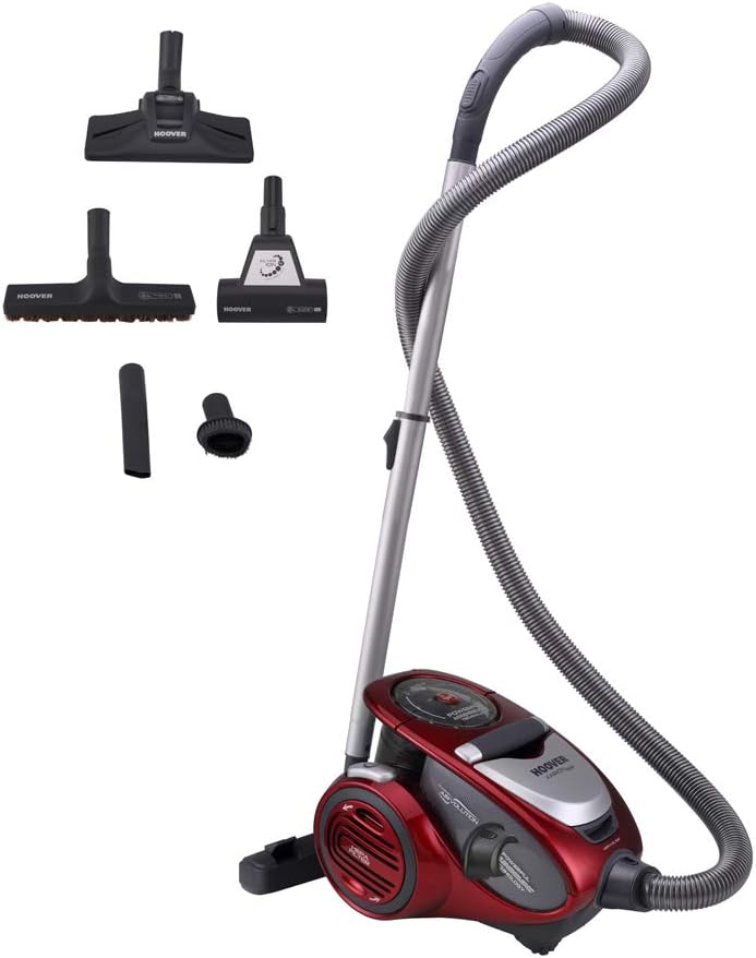 Hoover Aspirateurs traîneaux, 800 W, Rouge/Gris, 1.5 liters