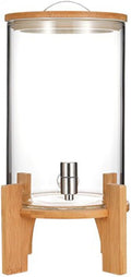 asdchZen Distributeurs de boissons glacées, Transparent, Fontaine À Boissons En Verre Avec Robinet - Idéale Pour Le Kombucha