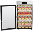 Déshydrateur déshydrateur alimentaire, 30 × 30,5 × 55,5 cm / 11,8 × 122,1,85 po, 800 W, Argent, Alimentaire Professionnel avec 18 Plateaux