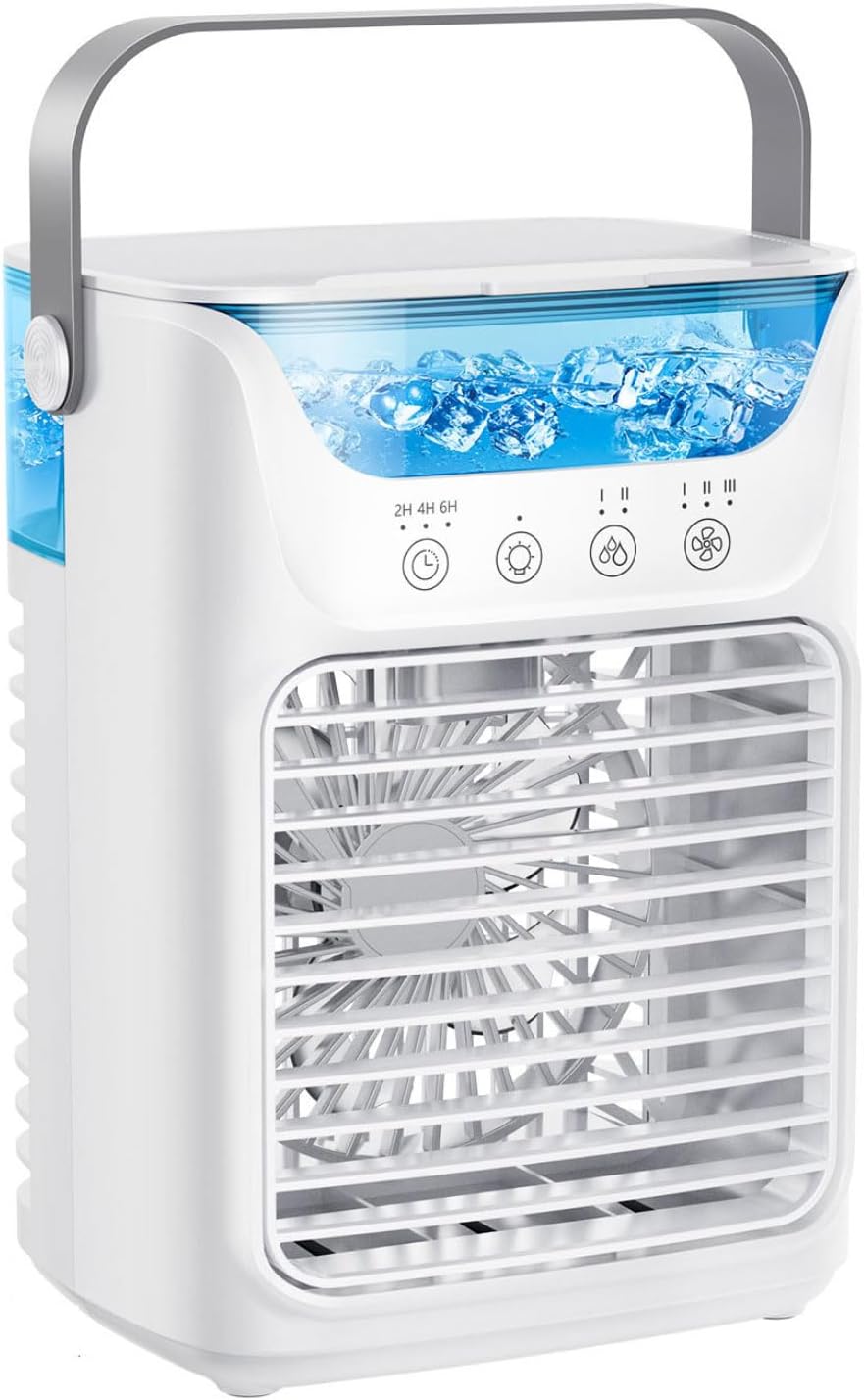 LaYiQimn climatiseur portable, 700 ML, Noir, Climatiseur Mobile, rafraîchisseur d'air par évaporation avec réservoir d'eau