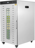 Déshydrateur déshydrateur alimentaire, 46,55788 cm / 18,3122,4434,65 pouces, 1700 W, ≤ 48 dB, Argent, Minuterie 24 H