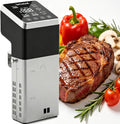 YANGYMM Bains-marie sous vide, 130 x 115 x 320 mm, 1600 W, 1600 W, Acier inoxydable, Noir, Cuiseur sous Vide Professionnel