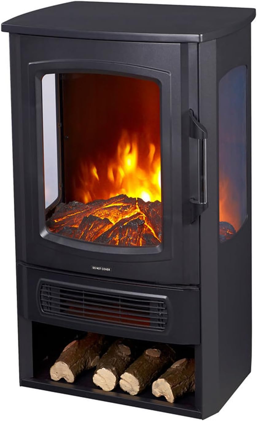 GLOW FIRE cheminée électrique, 2000 W, 50 x 80,5 x 38,5 cm, Noir