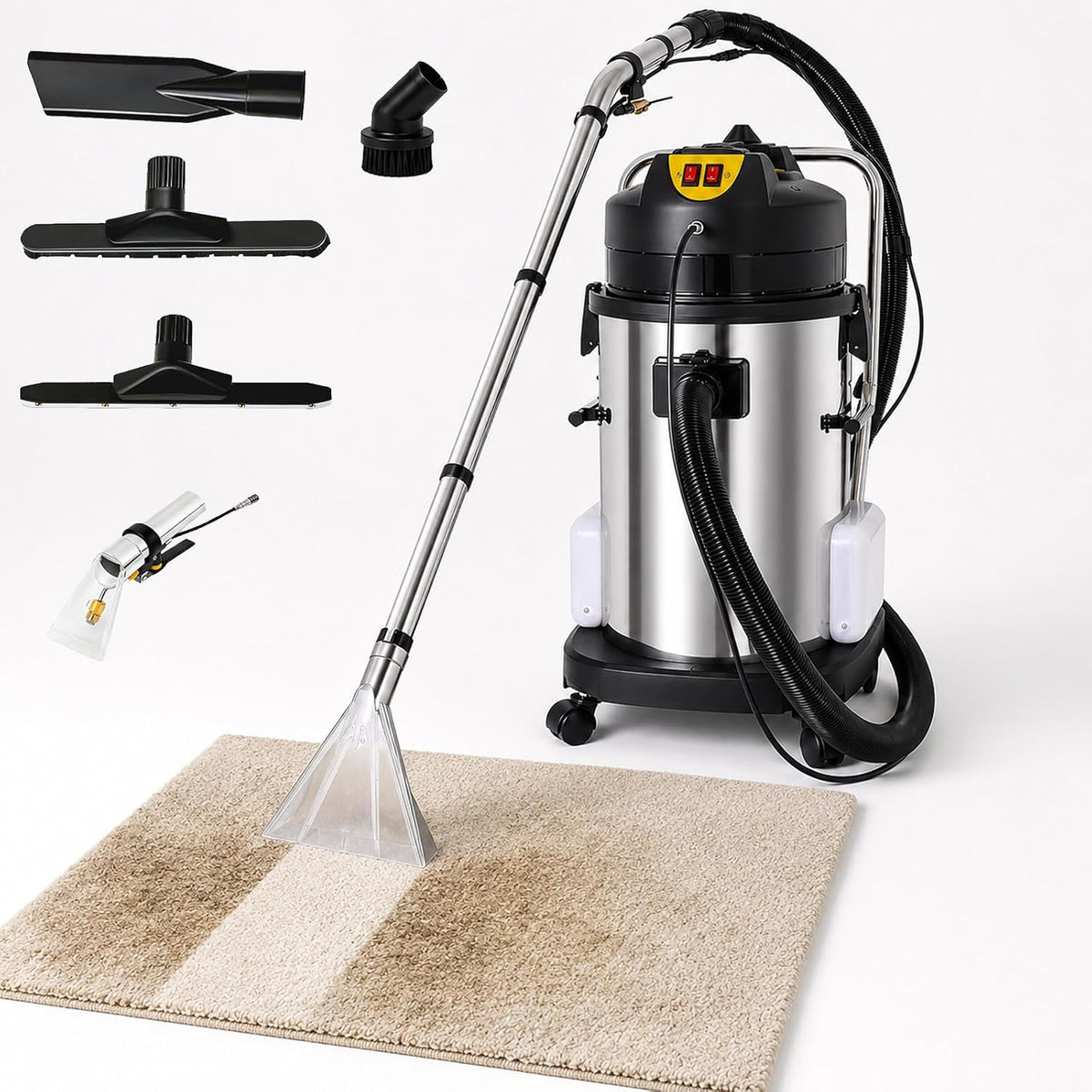 canapé AETEREOS, 1034 W, 40 L, Noir, Nettoyeur Tapis, Aspirateur Eau et Poussière