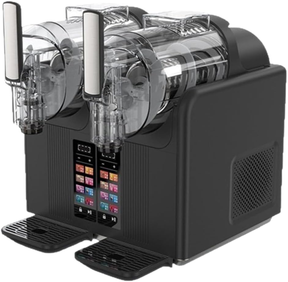 ShaiVrissian sorbetière, 2 × 2, Noir, Machine à Granités 2-En-1 Avec Double Réservoir ( L) Black, Machine à Glace à L'italienne