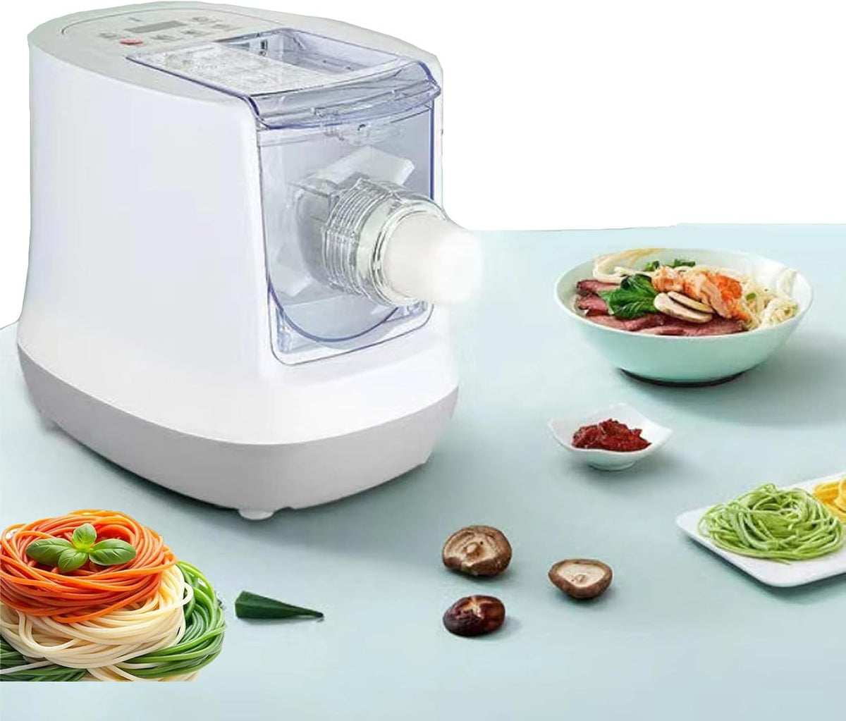 Kindevieft machine à pâtes, environ 480 g/1 lb, 260 W, 480 G, coque en plastique, moteur en cuivre pur, Noir, Automatique