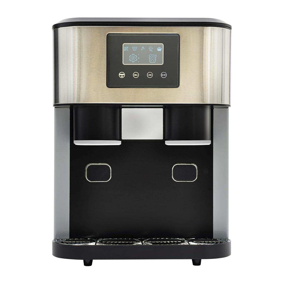 Fliuyr machine à glaçons, Noir, pour la maison, le camping, la restauration, Machine à glace pilée et à glaçons 3 en 1