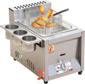 Friteuse Friteuses, Argenté, à graisse profonde en acier inoxydable avec panier amovible, contrôle de la température autonome