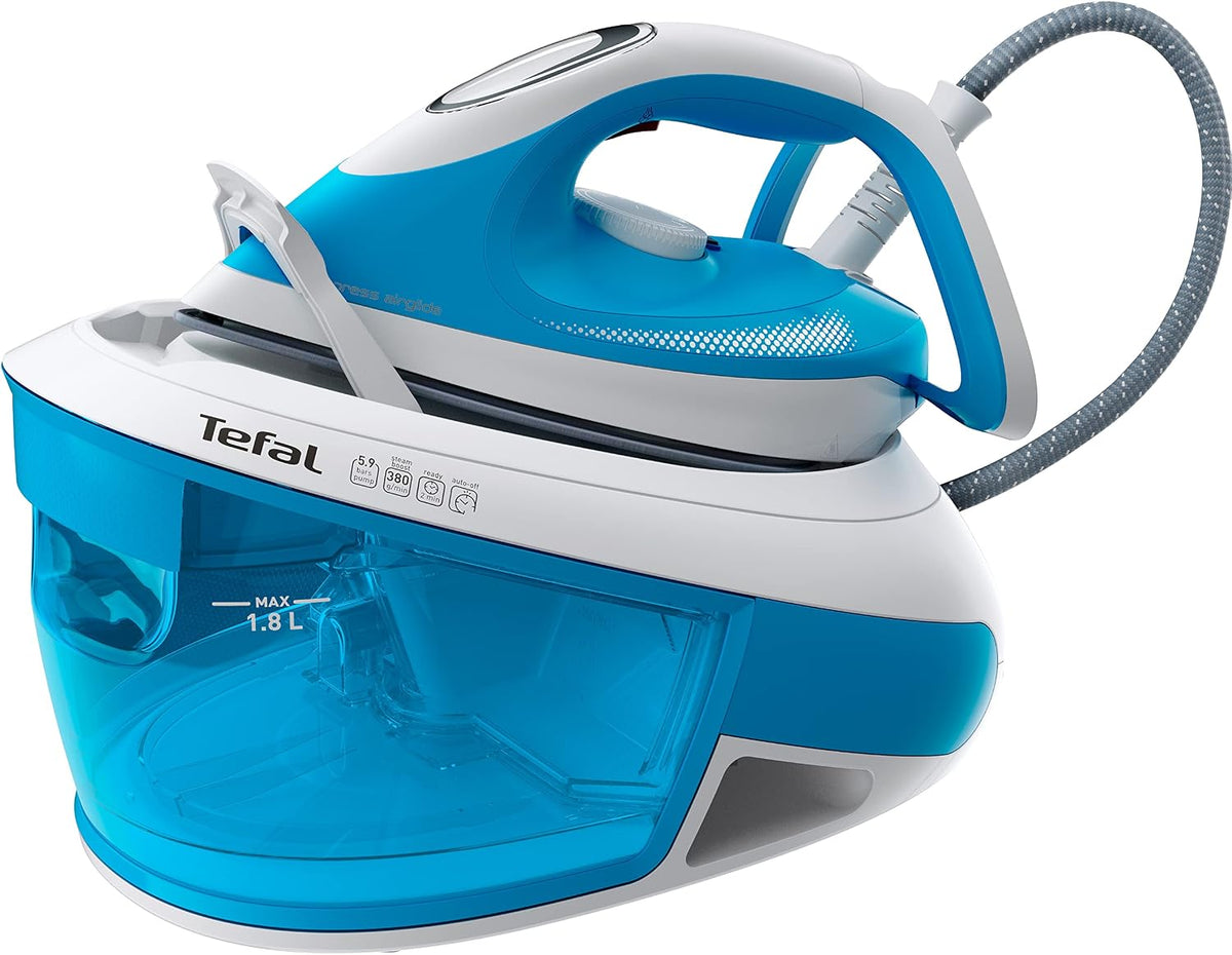 Tefal Centrales vapeur, 380 g, 5,9 bar, 1,8 l, 120 g, Bleu