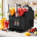 Glowdora Machines à granité, 4 L, 430 W, Noir, Machine À Granités Double Cuve pour Bar À Domicile (Env. / 1
