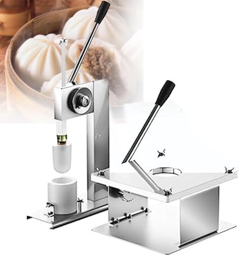 Generisch Machines à pain, acier inoxydable + polyéthylène., Argenté, Machine à pain semi-automatique, moule à bao chinois