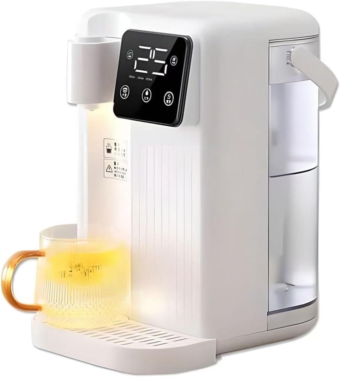 Distributeur distributeur d'eau chaude, 19 x 24 x 29,5 cm., 1700 W., 43 dB., 3000 W, AS, ABS., blanc., ébullition rapide