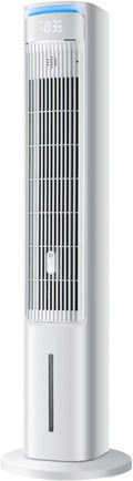 climatiseur portable SXXAZLDP, Blanc, Ventilateur Colonne, rafraîchisseur d'air par évaporation avec 3 Vitesses